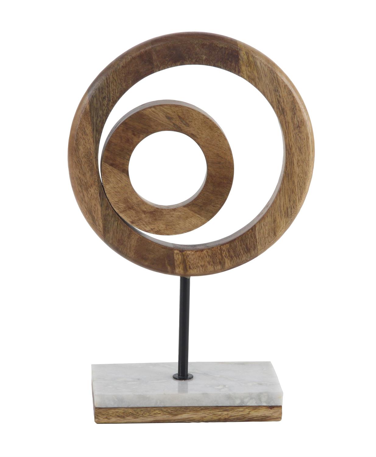 Mango Geometric Circle Sculpture