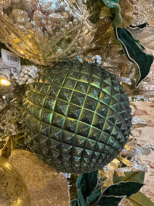 Moss Green Durian Glitter Ball Ornament (Various Styles)