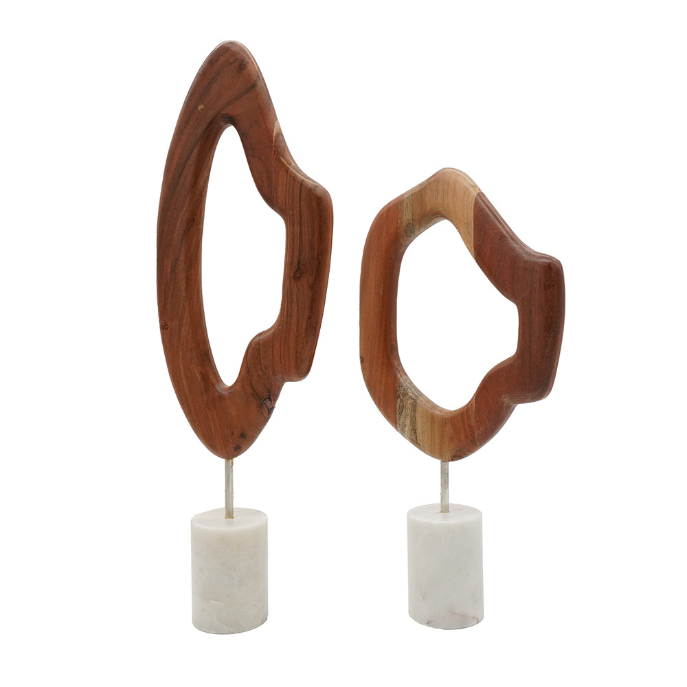 Abstract Wood Statuaries, Set of 2