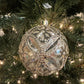 130MM Mercury Glitter Floret Ball Ornament, Taupe