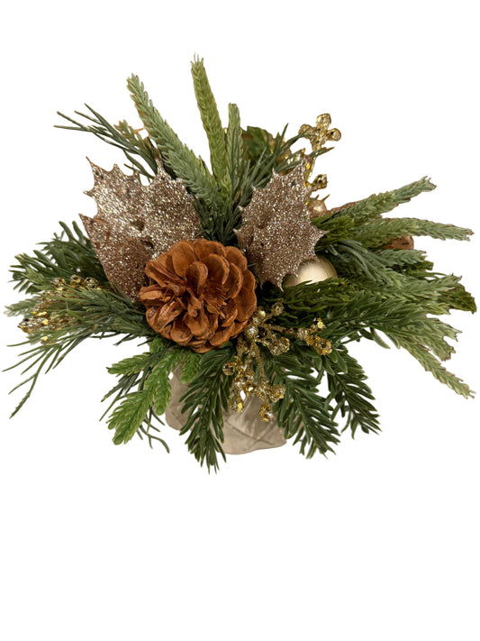 8" tall Winter Gold Sit Around