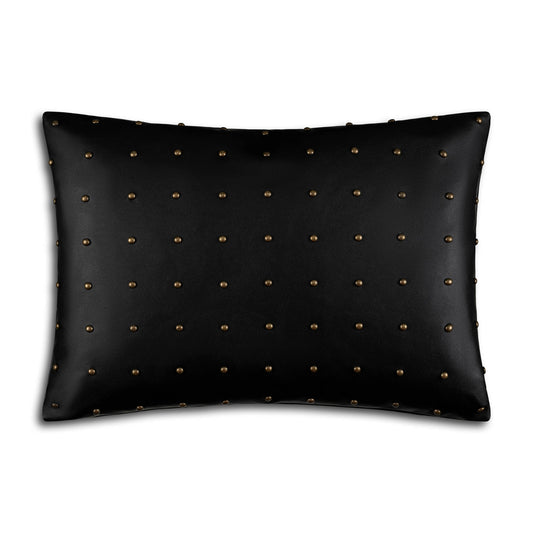 Riley Studded Black Lumbar PIllow