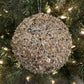 5" Sequin/Bead Ball Ornament, Champagne