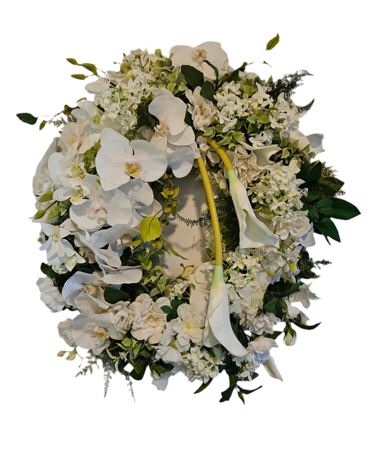 Calla And Orchid Wreath