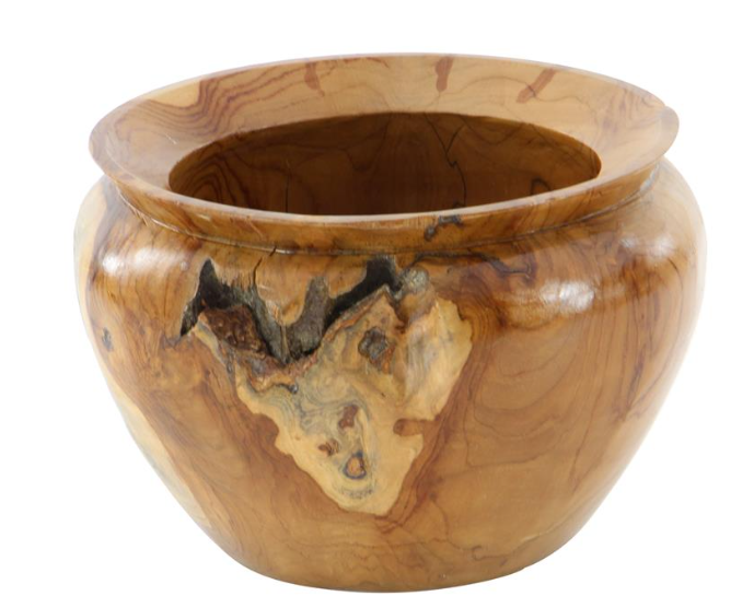 Brown Teak Wood Live Edge Decorative Bowl