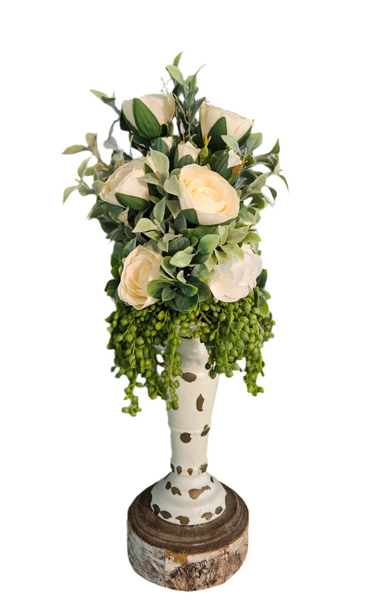 Cream Candle Topper