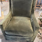Bret Swivel Chair, Vintage Velvet Olive