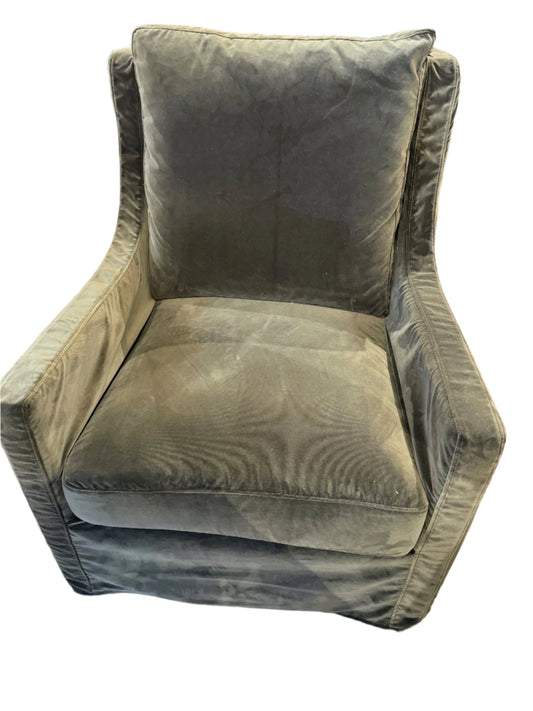 Bret Swivel Chair, Vintage Velvet Olive