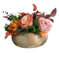 Fall Centerpiece in Gold Bowl Container