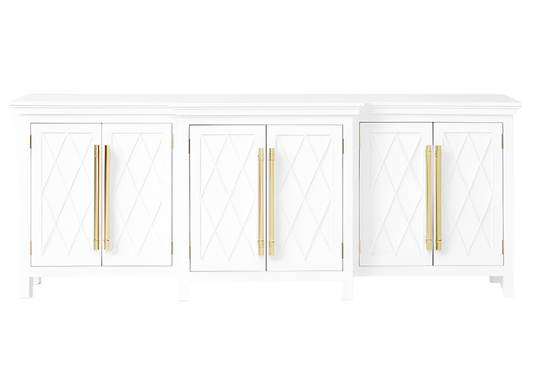 Leah Extra Long Breakfront, White