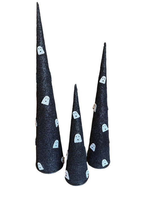 Beaded Black Ghost Tree, Various Sizes