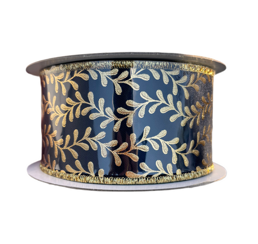 2.5" Foil Leaf Garland Ribbon