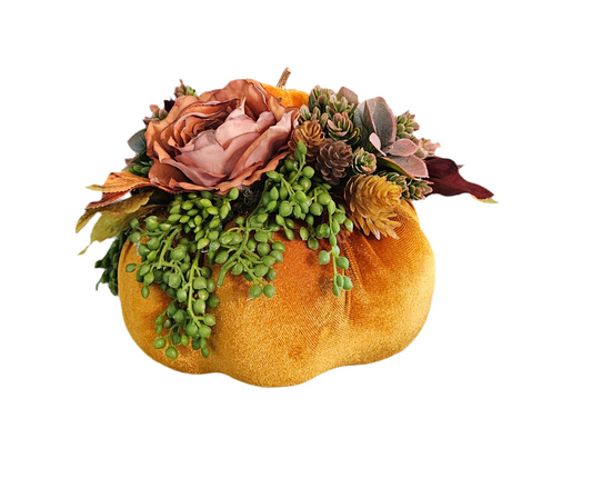 Velvet Pumpkin Arrangement