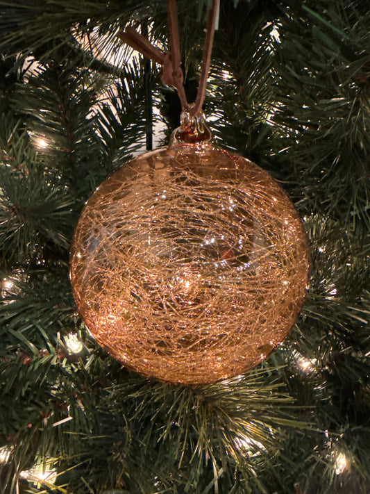 4" Spun Glass Ball Ornament (Various Styles)