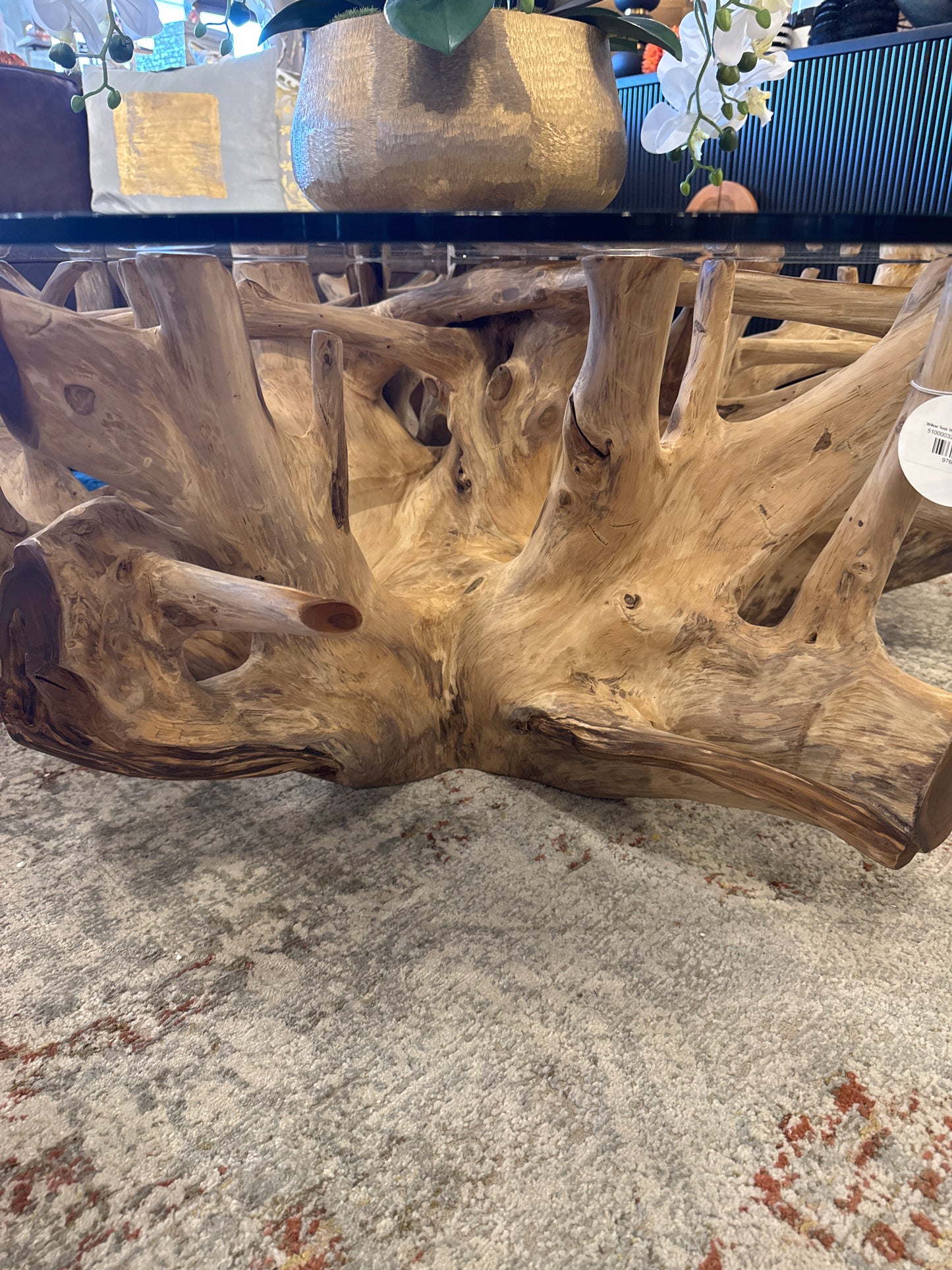 Willow Teak Wood Coffee Table, Natural