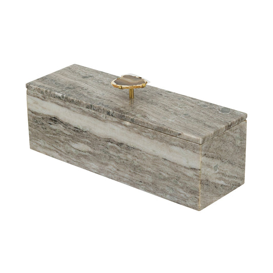 Gray Marble & Agate Box