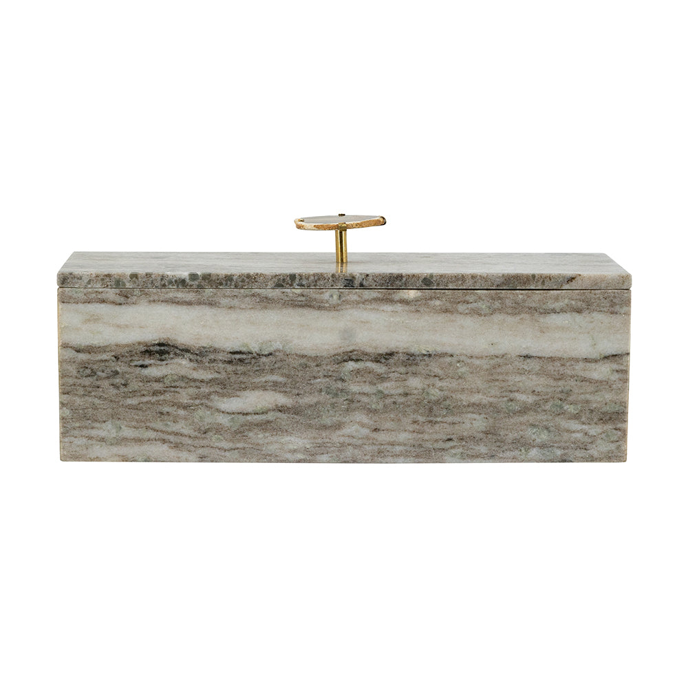 Gray Marble & Agate Box