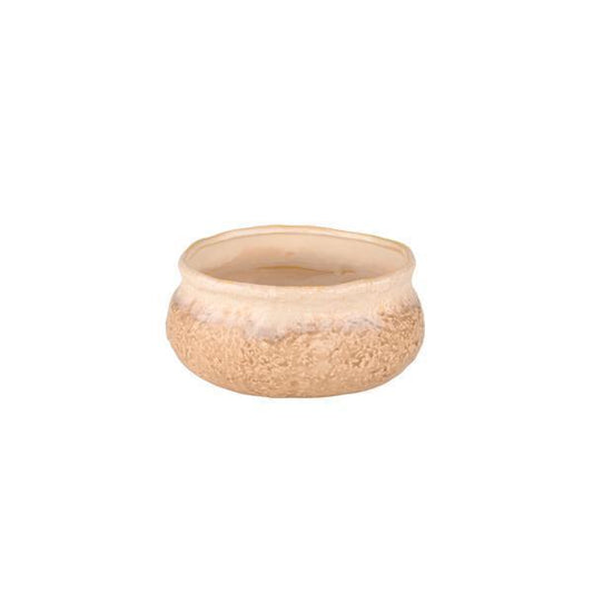 Rough Stoneware Planter, Cream/Tan (Various Styles)