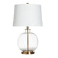 Hammered Glass Table Lamp, Clear