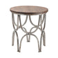 Alicia Mango Wood and Iron Round End Table