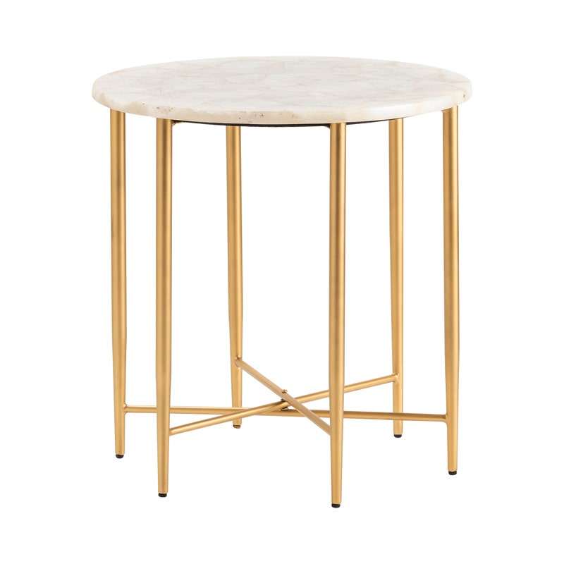 Katherine Round Marble Accent Table