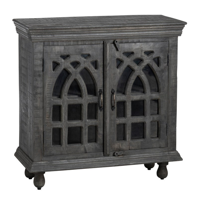 Cathedral 2 Door Cabinet, Gray