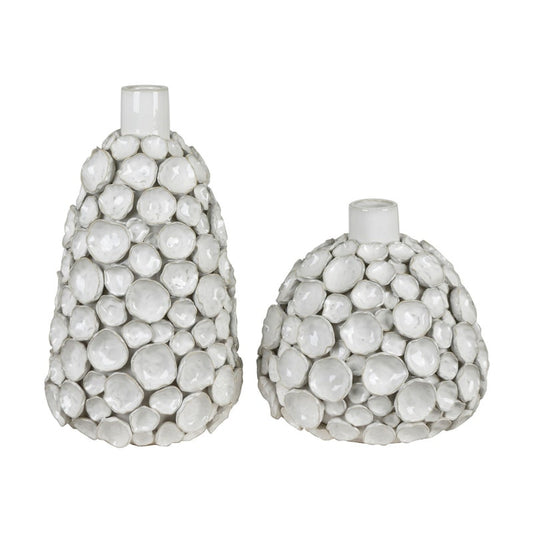 White Emile Vases (Various Sizes)