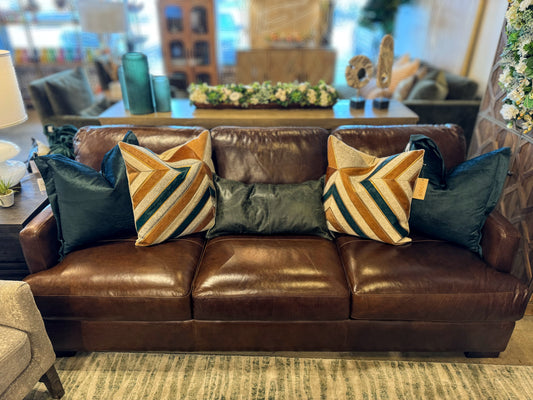 Luke Sofa, Dark Brown Italian Leather