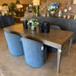 Taylor Gray/Brown Geometric Dining Table