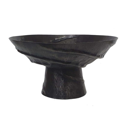 Black Metal Pedestal Bowl