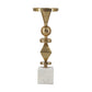 Gold Geometric Pillar Candle Holder