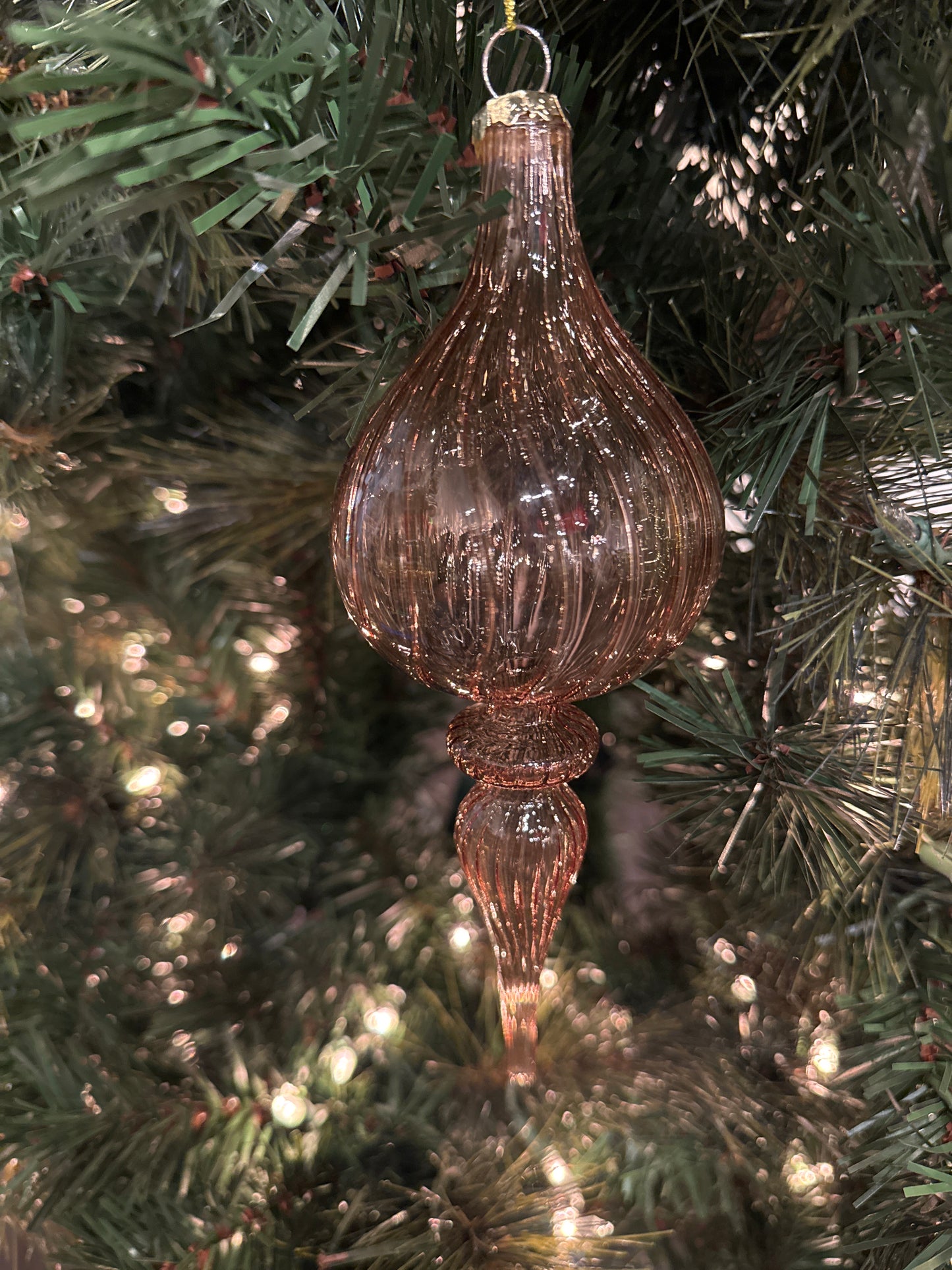 Glass Finial Ornament, Gold (Various Styles)