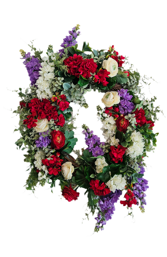 Purple & Red Wreath