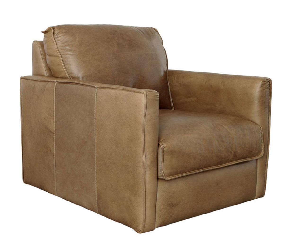 Bruno Brown Swivel Chair, Leather