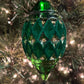 Emerald Glass Flock Diamond Ornament (Various Styles)