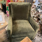 Bret Swivel Chair, Vintage Velvet Olive