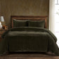 Stella Silk Velvet Duvet Cover Set, Super King, Fern Green