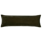 Stella Faux Silk Velvet Long Lumbar Pillow, Fern Green