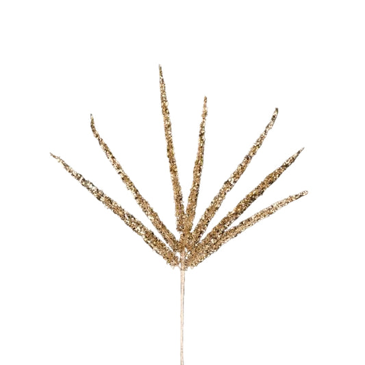 25.5" Glitter Foxtail Spray, Gold