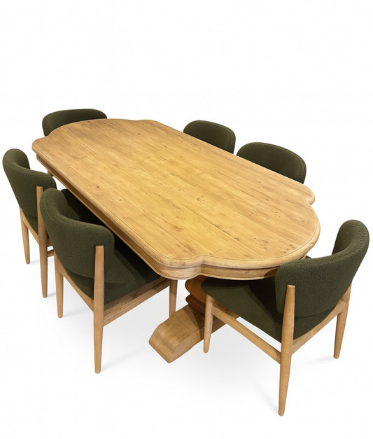 Dylan Rounded Edge Dining Table (Natural)