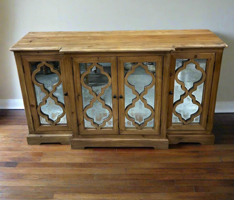 Finley Mirrored Breakfront Mirrored Sideboard