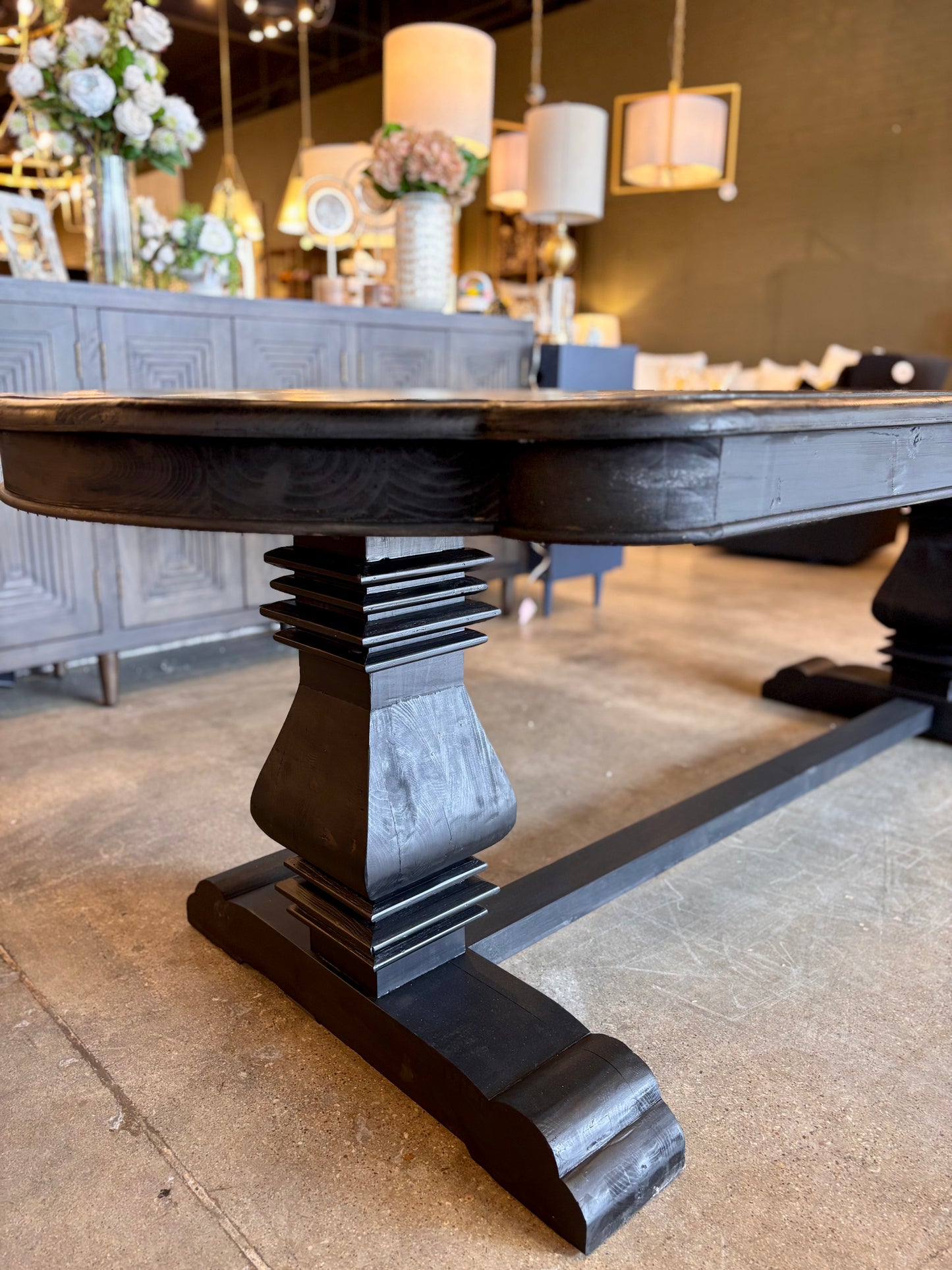 8' Dylan Rounded Edge Dining Table (Various Stains)