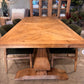 Addison 7' Parquet Dining Table, Natural Finish