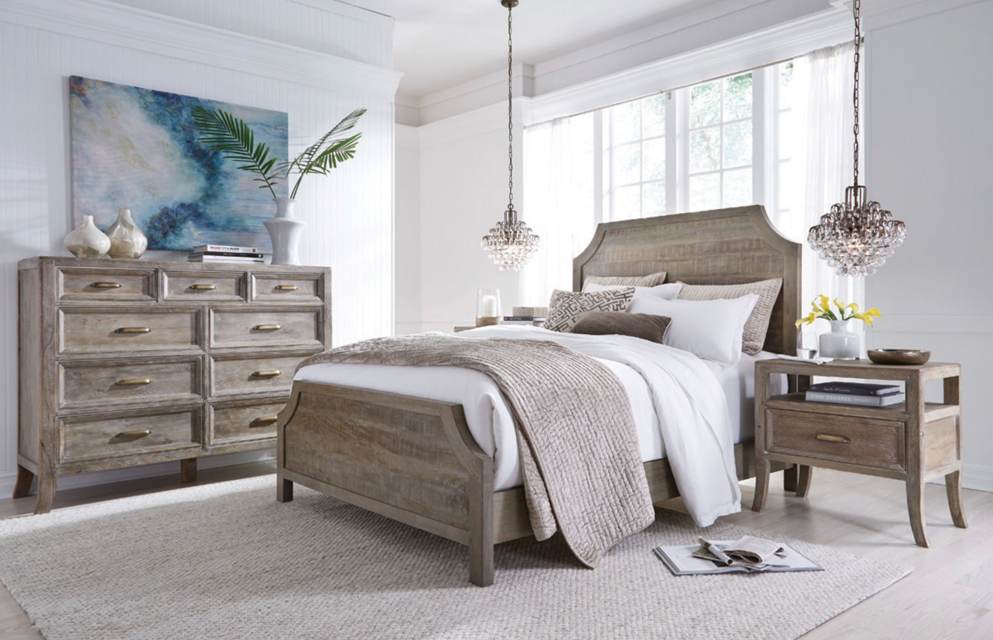 Francesca Queen Bed, Vintage Taupe