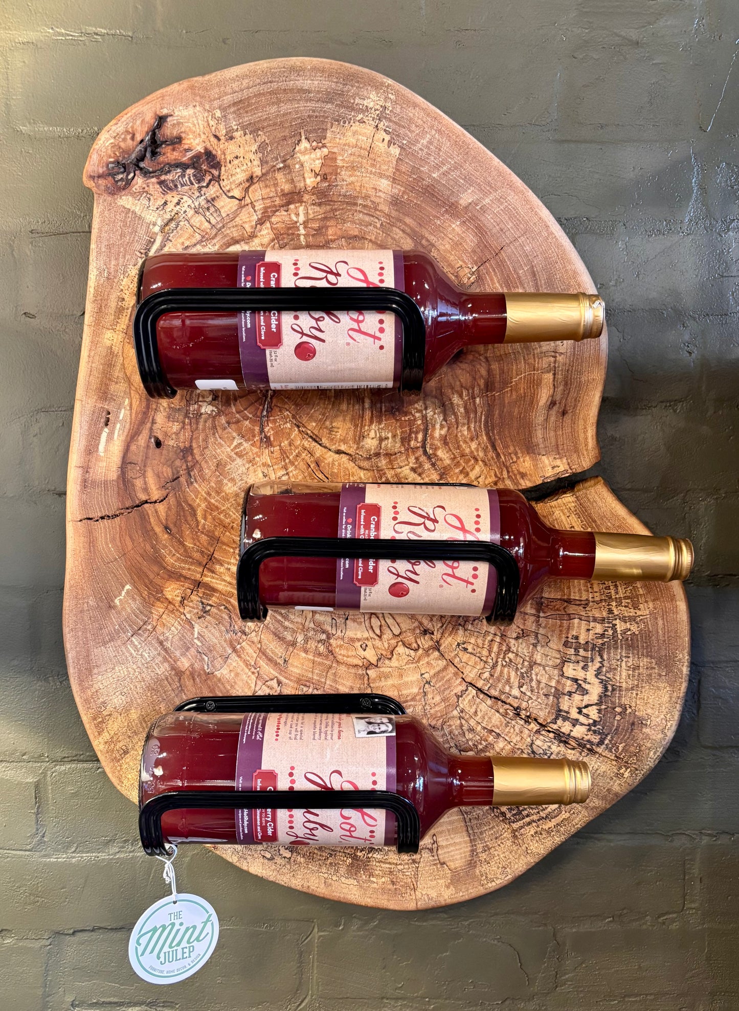 Handmade Pecan Wine Rack