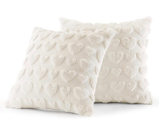 Heart Pillow, White