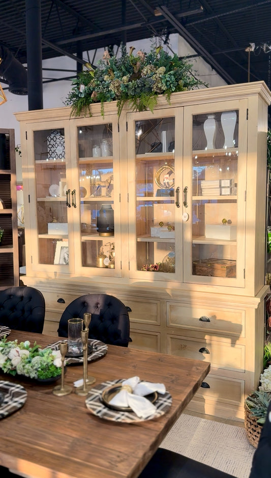 Kellan Natural Wood Display Cabinet