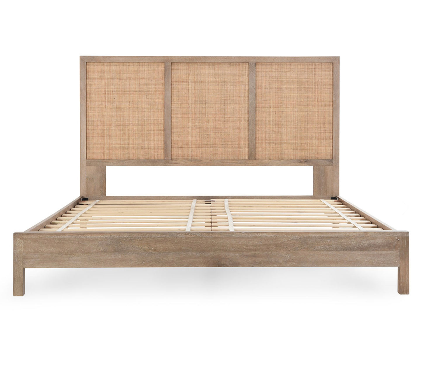 Jensen Solid Wood & Cane King Bed