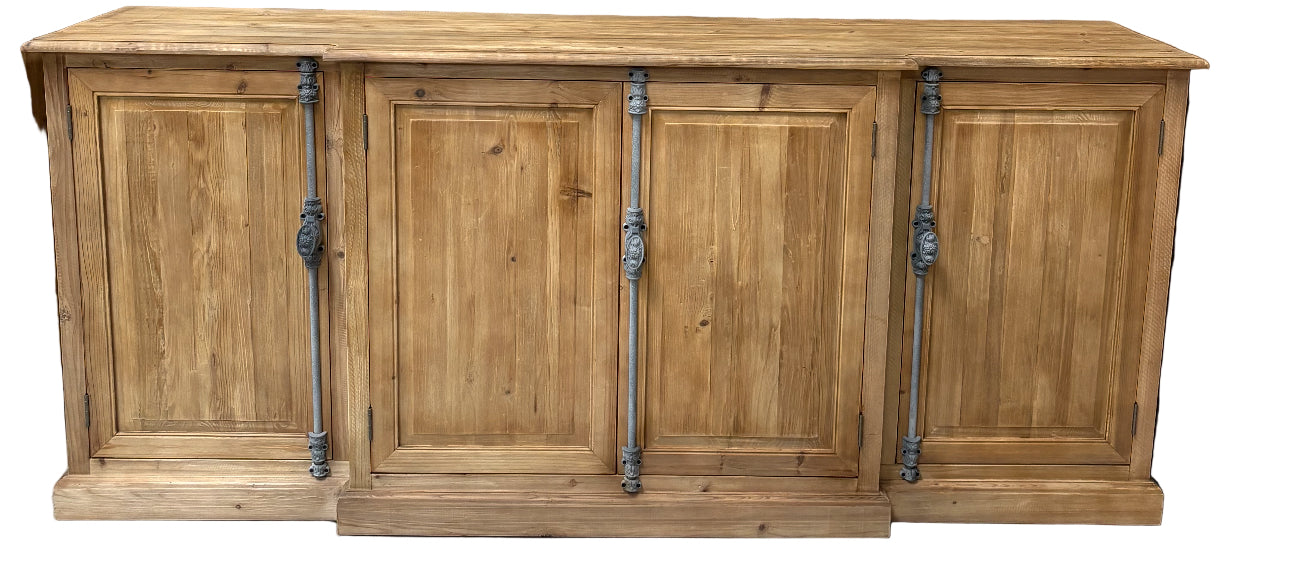 Mallory Solid Elm Breakfront (Natural)