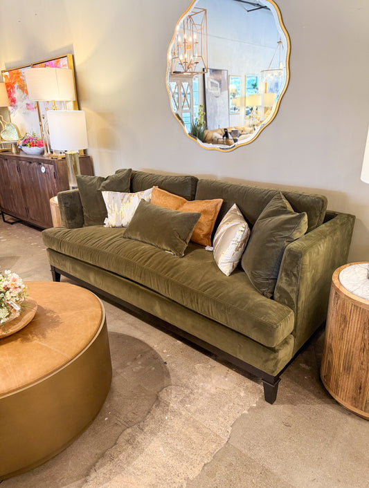 Ames Sofa, Vintage Velvet Olive